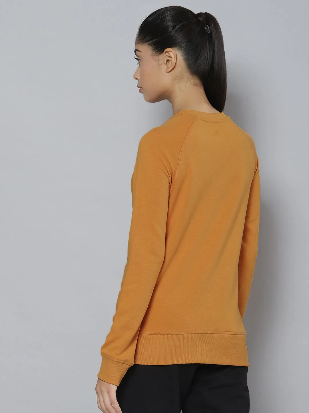 Alcis Women Orange Outdoor Knitted Sweatshirt