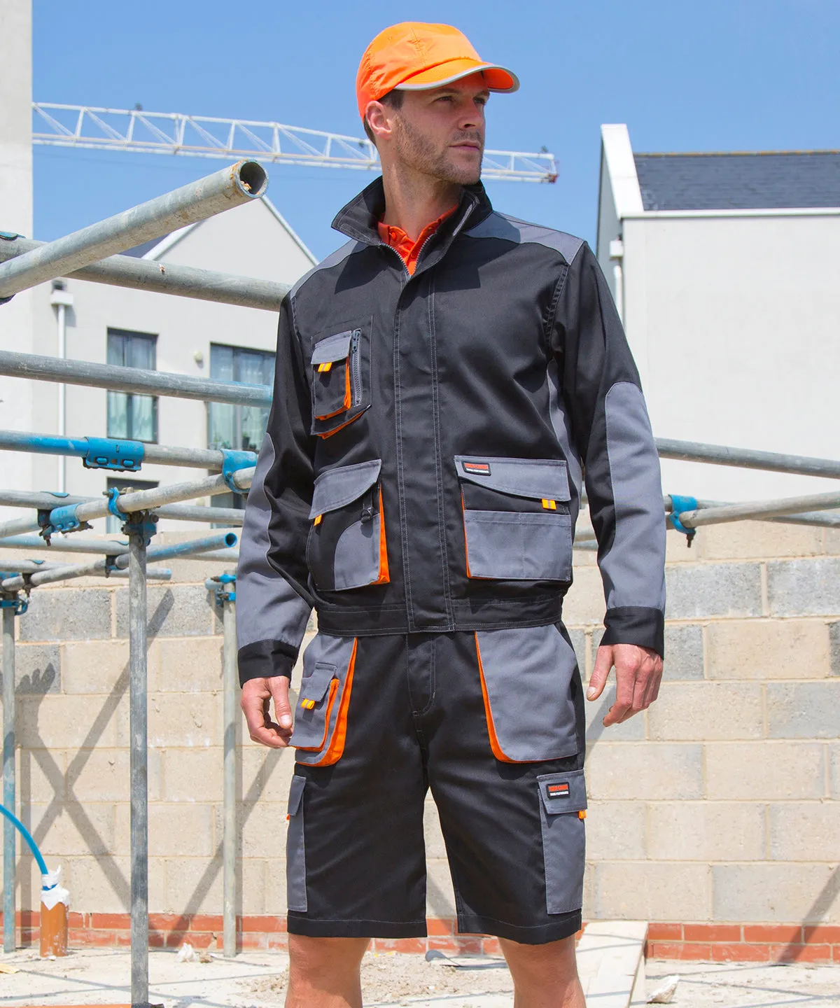 Black/Grey/Orange - Work-Guard lite jacket