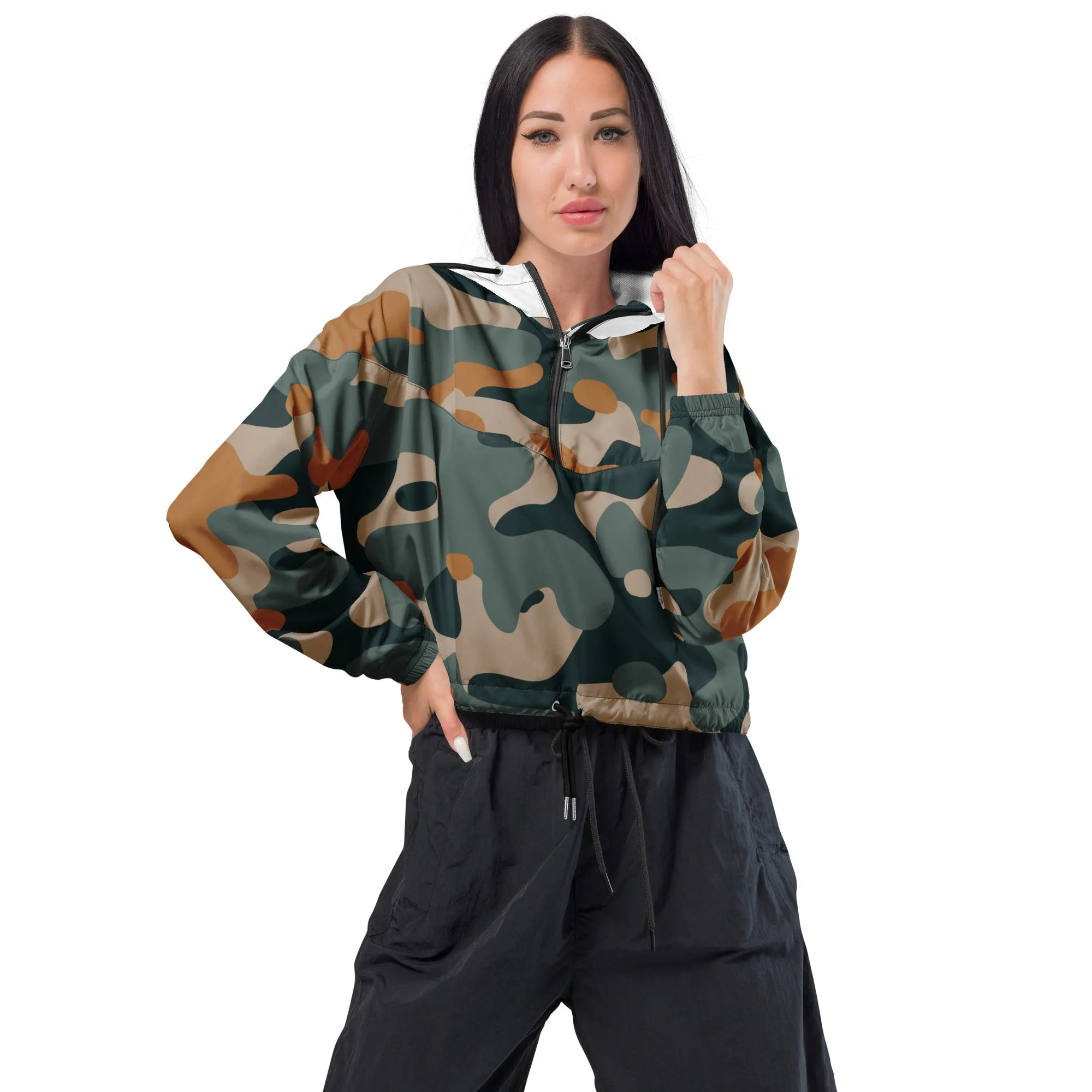 Camouflage Women’s cropped windbreaker