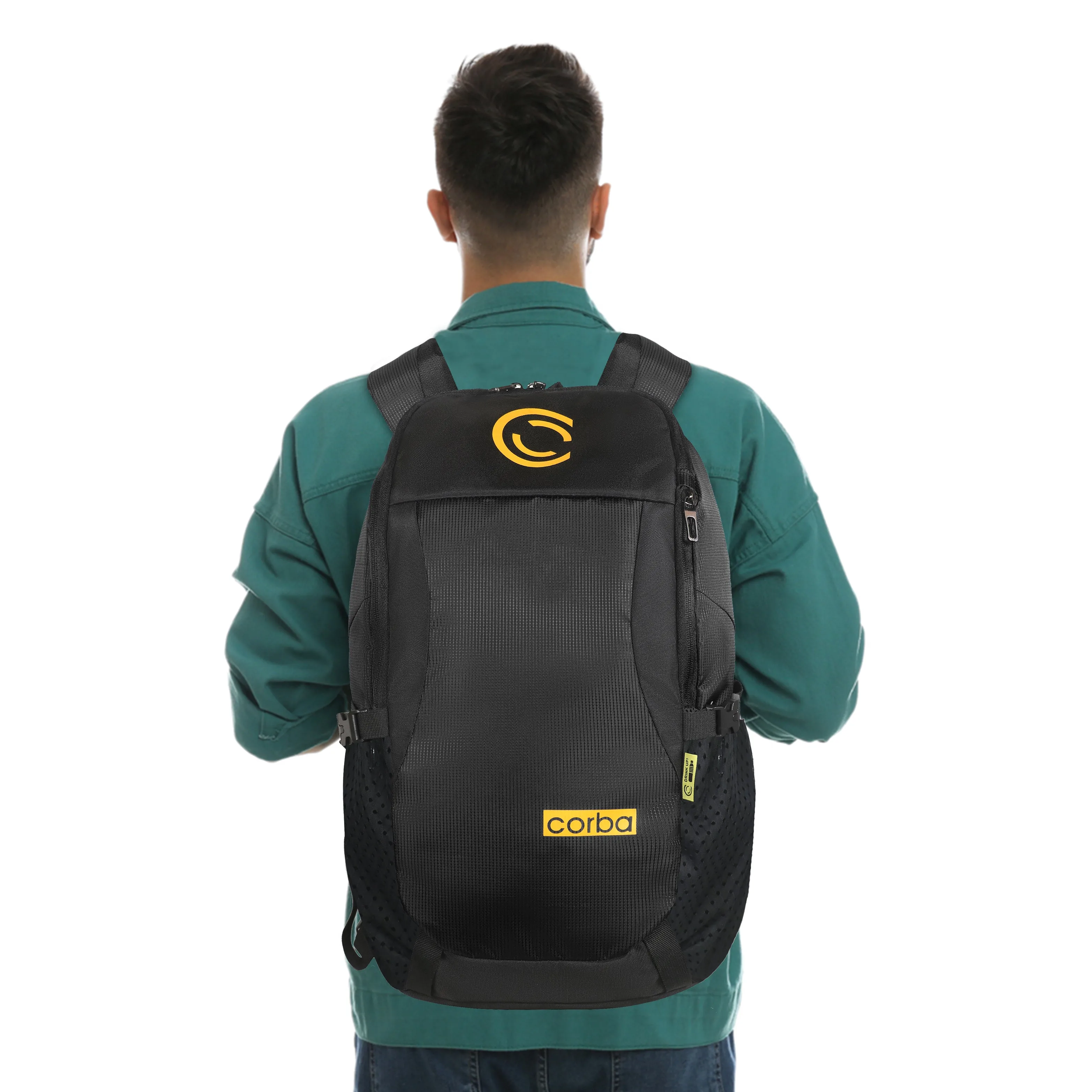 Corba Large 37 L Backpack Adventure Unisex Bag Black