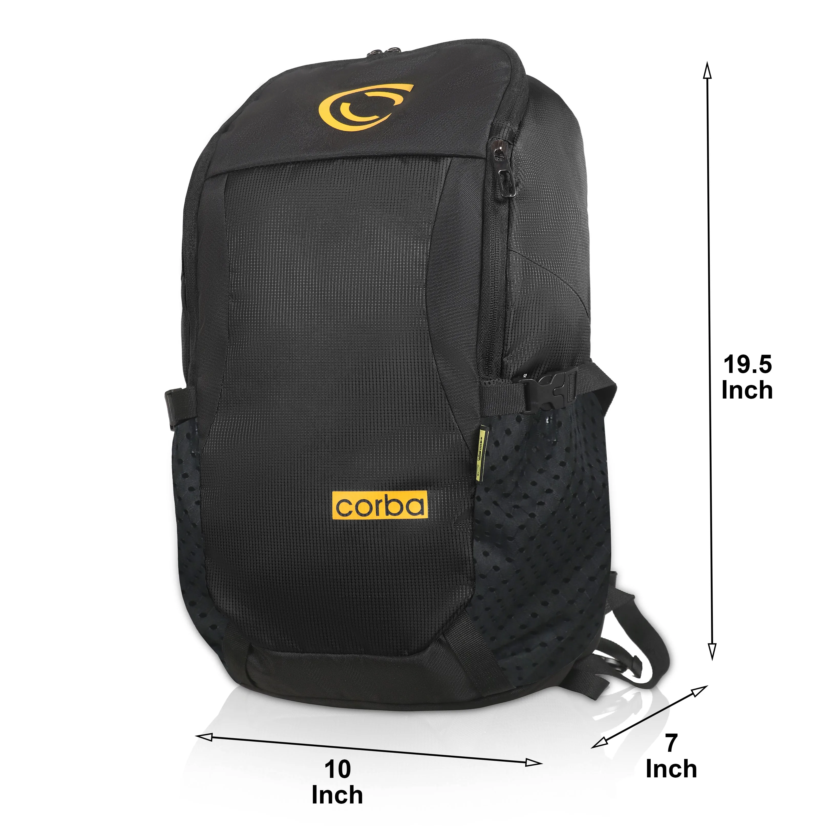 Corba Large 37 L Backpack Adventure Unisex Bag Black