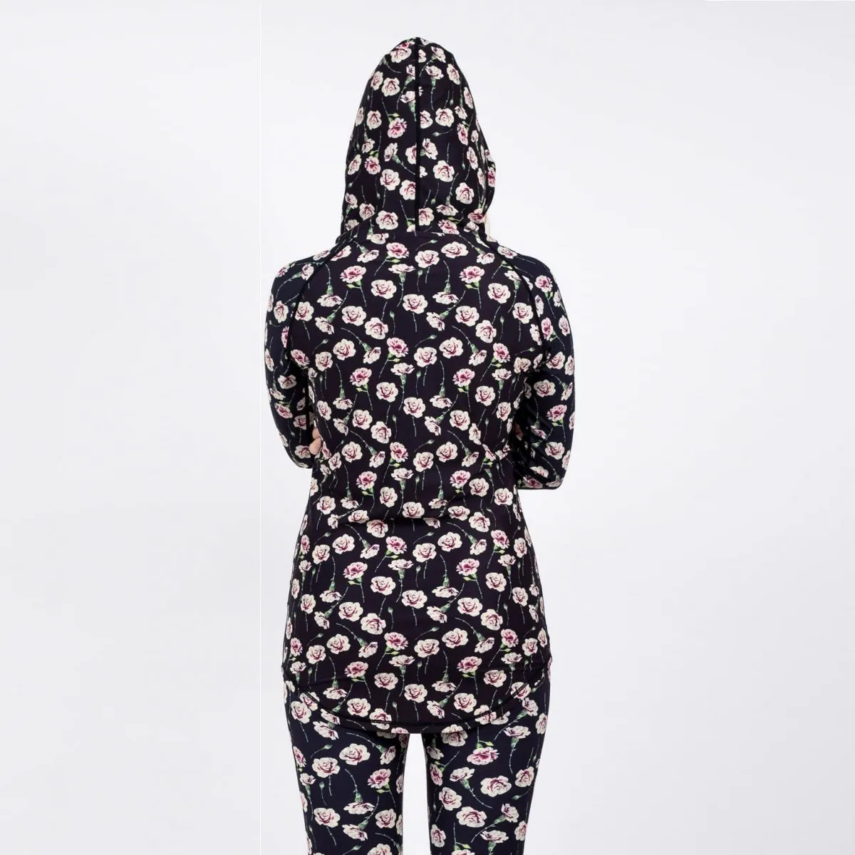Eivy Zip Hood Base Layer Womens Fallen Roses