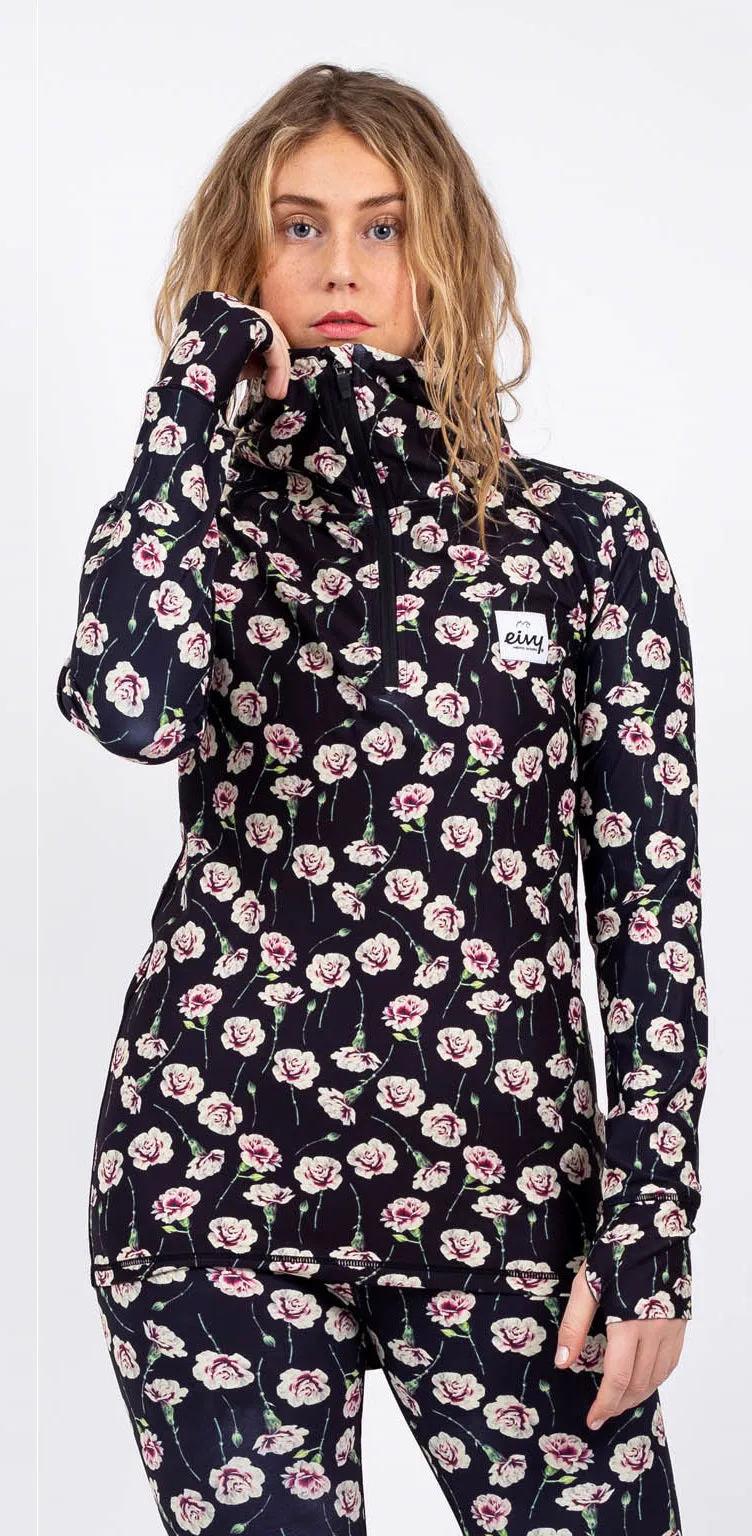 Eivy Zip Hood Base Layer Womens Fallen Roses