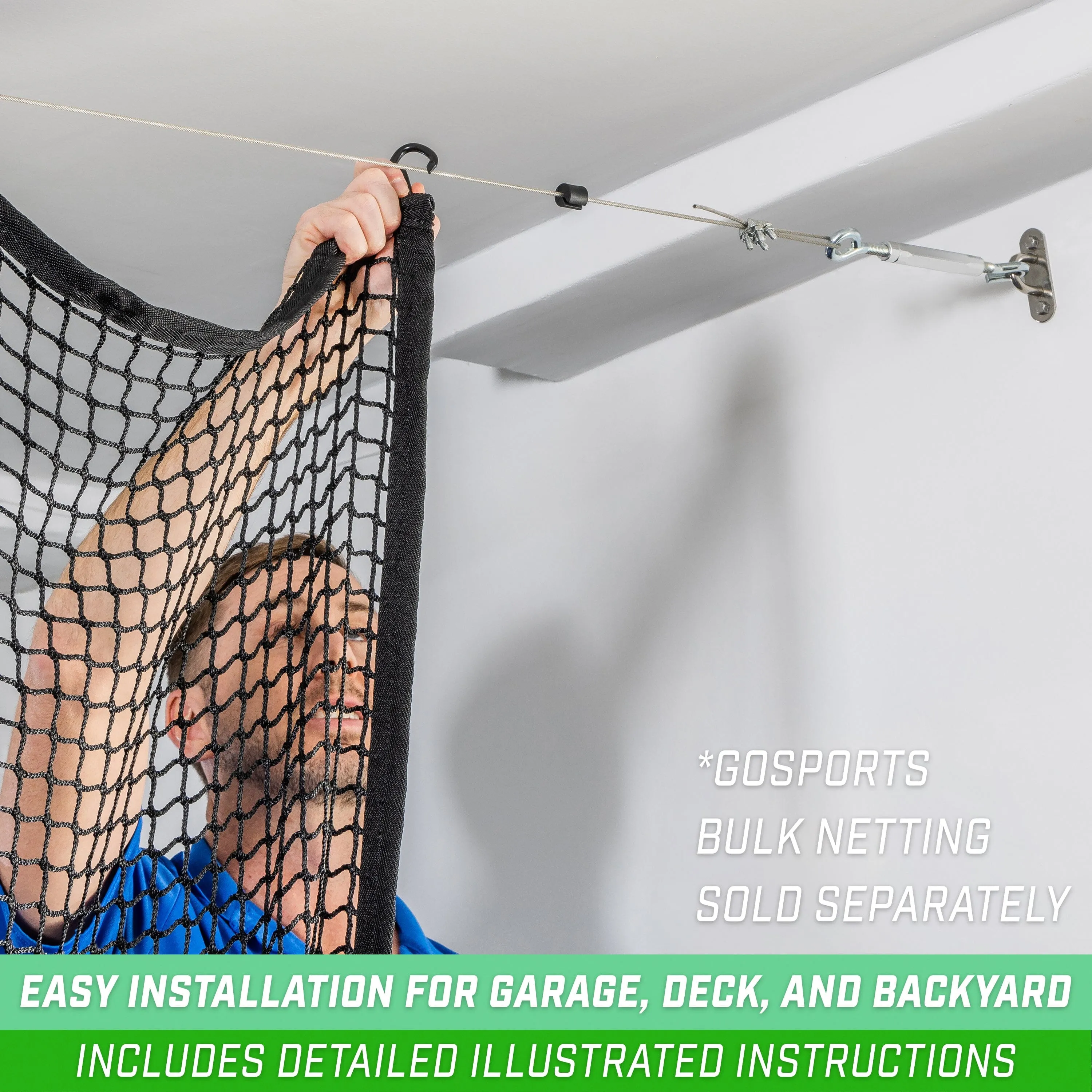 GoSports 30 ft Span Adjustable Wire Hanging Kit