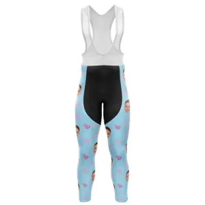 Just Married Custom Face Bib Pants (Blue)