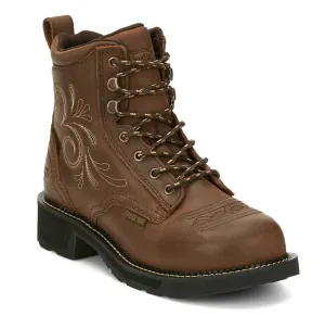 Justin Women's Katerina 6 In ST WP Work Boot Aged Bark