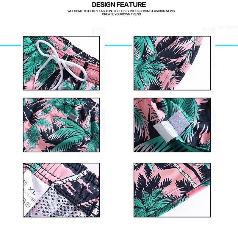 Men's Summer Quick Dry Funny Printing Beach Pants