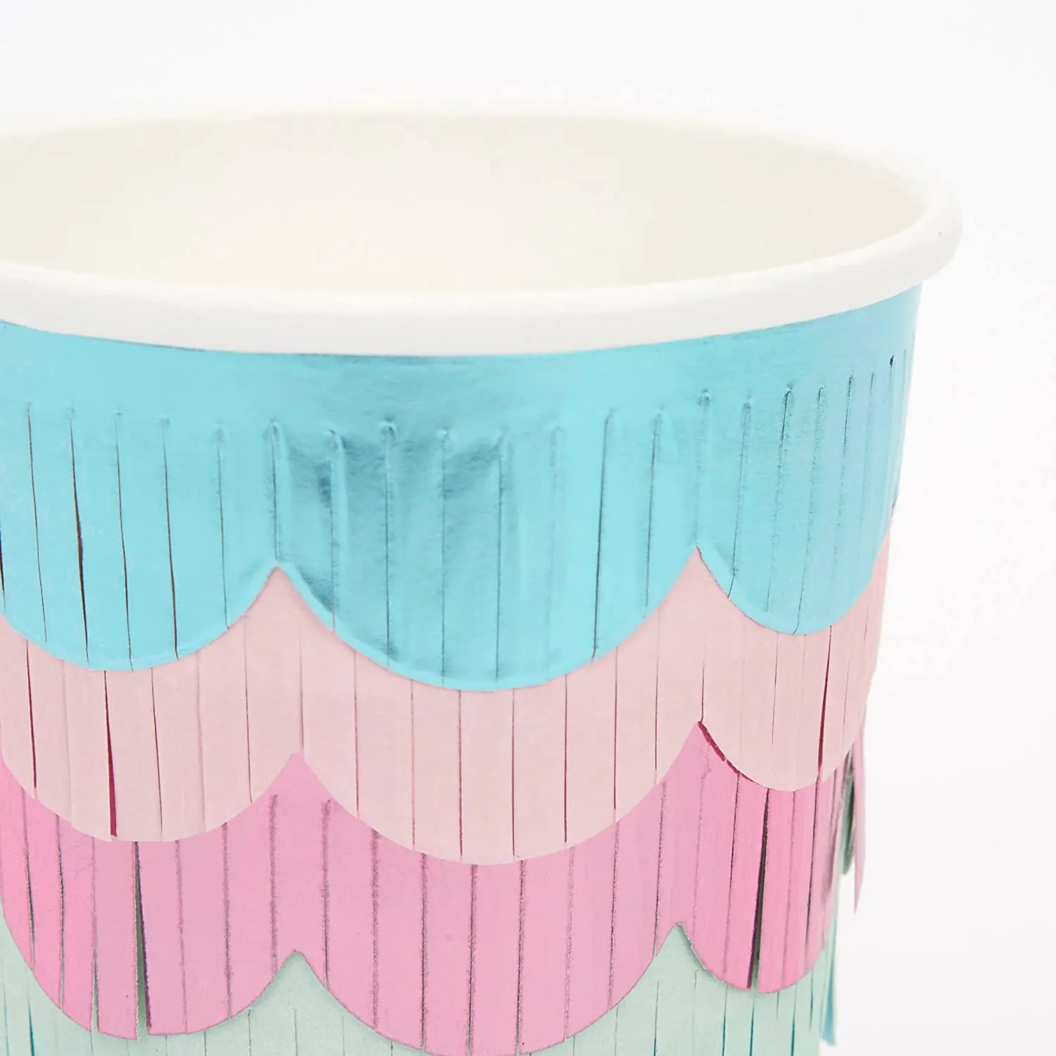 Meri Meri Mermaid Scalloped Fringe Cups (Pack of 8)