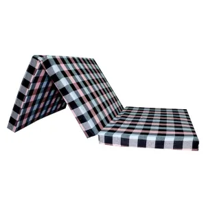 MOLIRA Foldable Foam Mattress Single Bed| Folding Single Bed Matterss for Floor, Travelling, Light Weight 01(Multicolor 0, 3 Folding 72 * 36 * 2) D-002