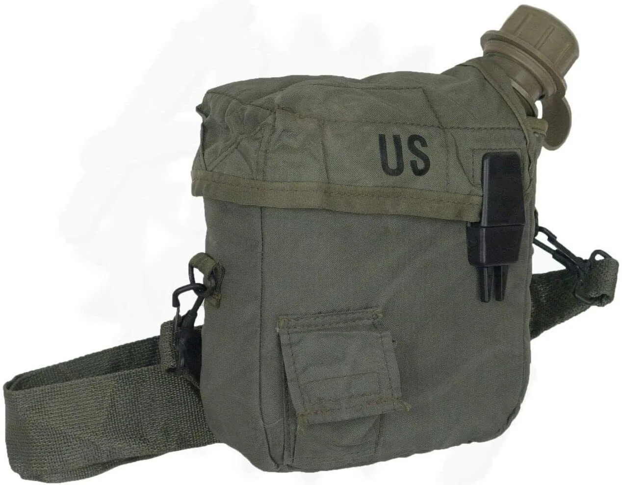 NEW U.S MILITARY ISSUE 2 QUART COLLAPSIBLE CANTEEN   COVER   STRAP NBC LID CAP