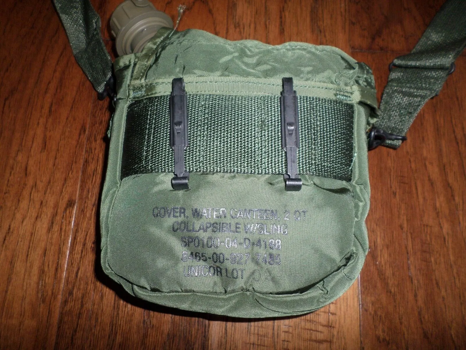 NEW U.S MILITARY ISSUE 2 QUART COLLAPSIBLE CANTEEN   COVER   STRAP NBC LID CAP