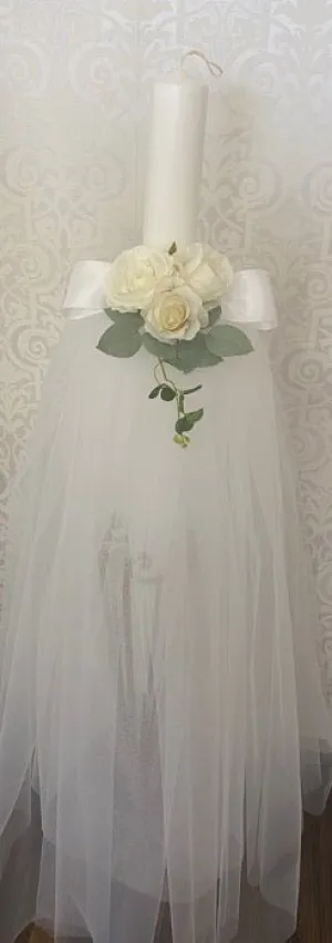 Orthodox Wedding Candles - Rose Cluster