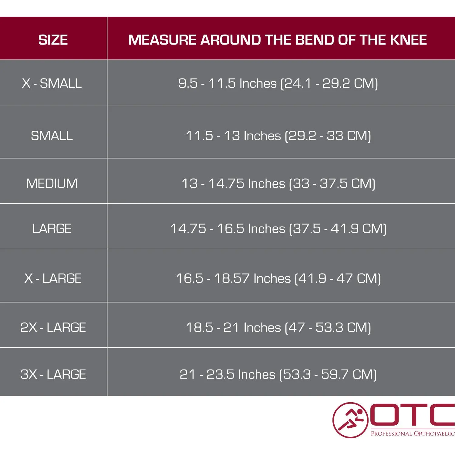 OTC Knee Support - Condyle Pads, Front Opening