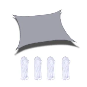 Outdoor Garden Sunshade Sail Waterproof Anti-UV Canopy, Size: 3.6m x 3.6m(Grey)